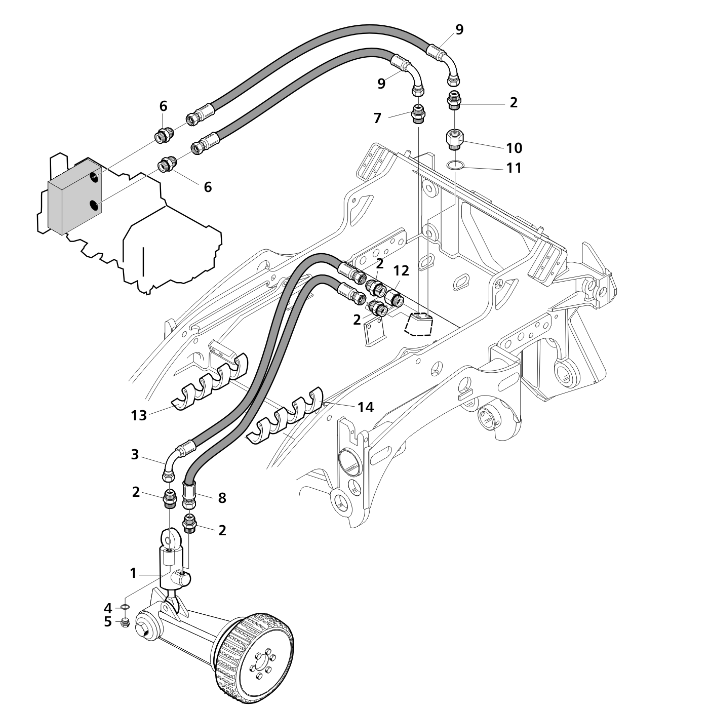 фотография Гидравлический шланг 5072341 от интернет-магазина sp.parts