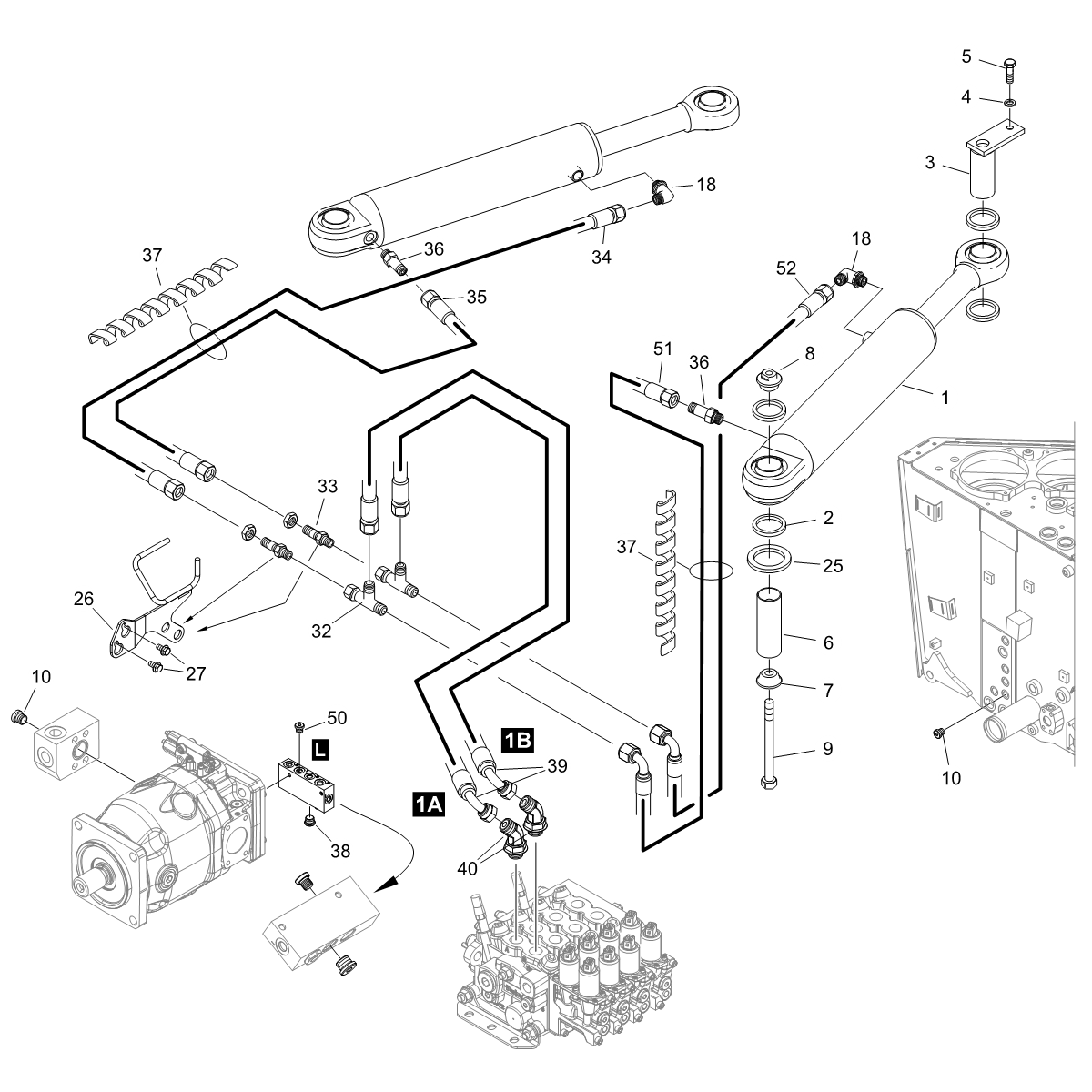 фотография Гидравлический цилиндр 5262576 от интернет-магазина sp.parts