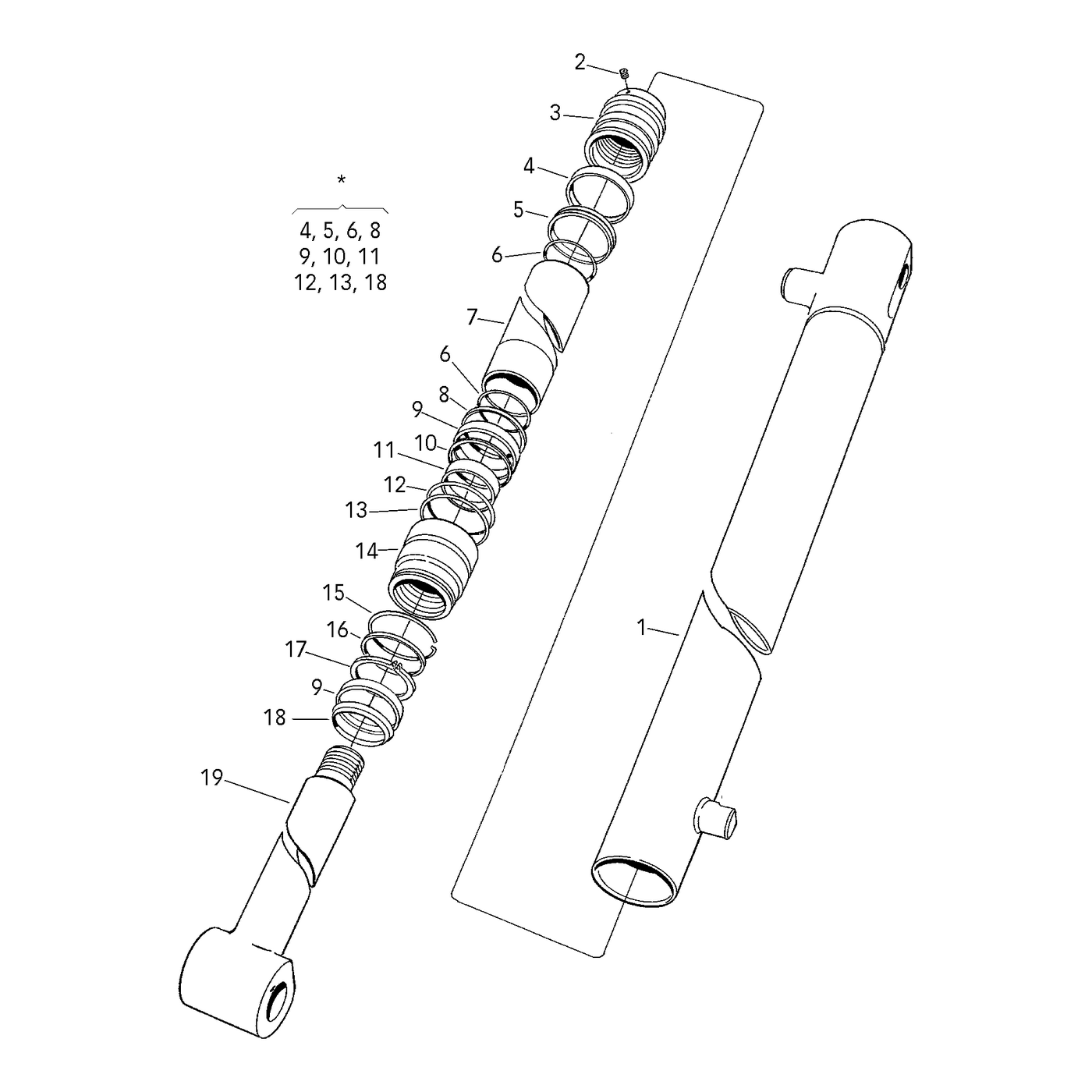 фотография Гидравлический цилиндр 4638981 от интернет-магазина sp.parts