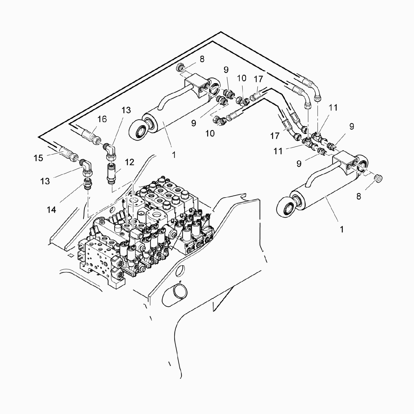 фотография Гидравлический цилиндр 5221823 от интернет-магазина sp.parts