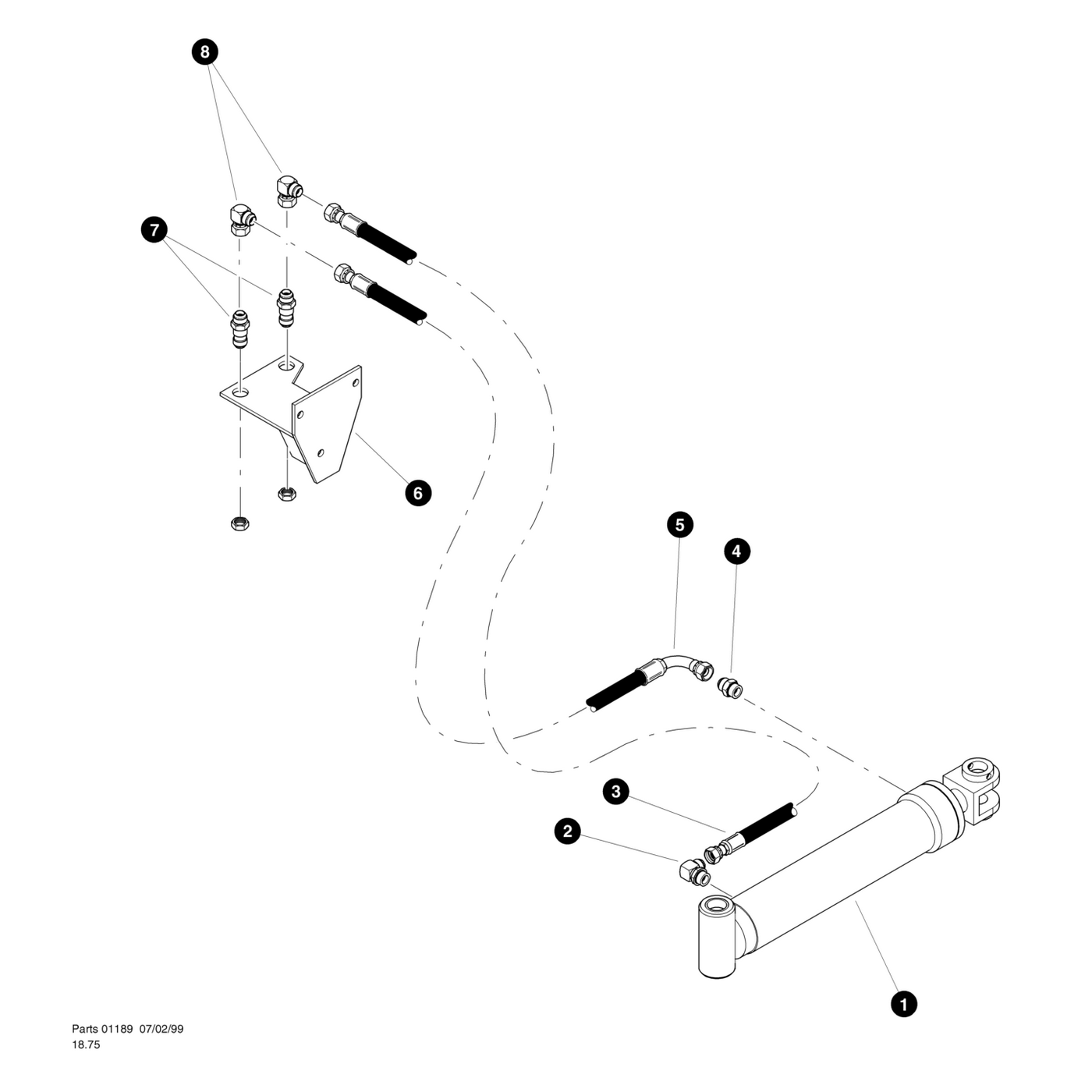 фотография Гидравлический цилиндр 5050154 от интернет-магазина sp.parts