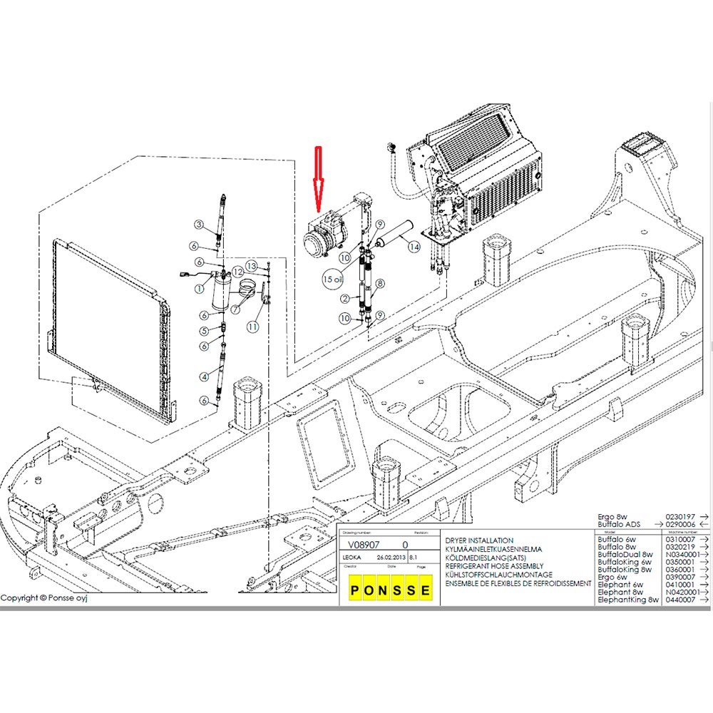 фотография Компрессор кондиционера 0032776 PONSSE от интернет-магазина sp.parts