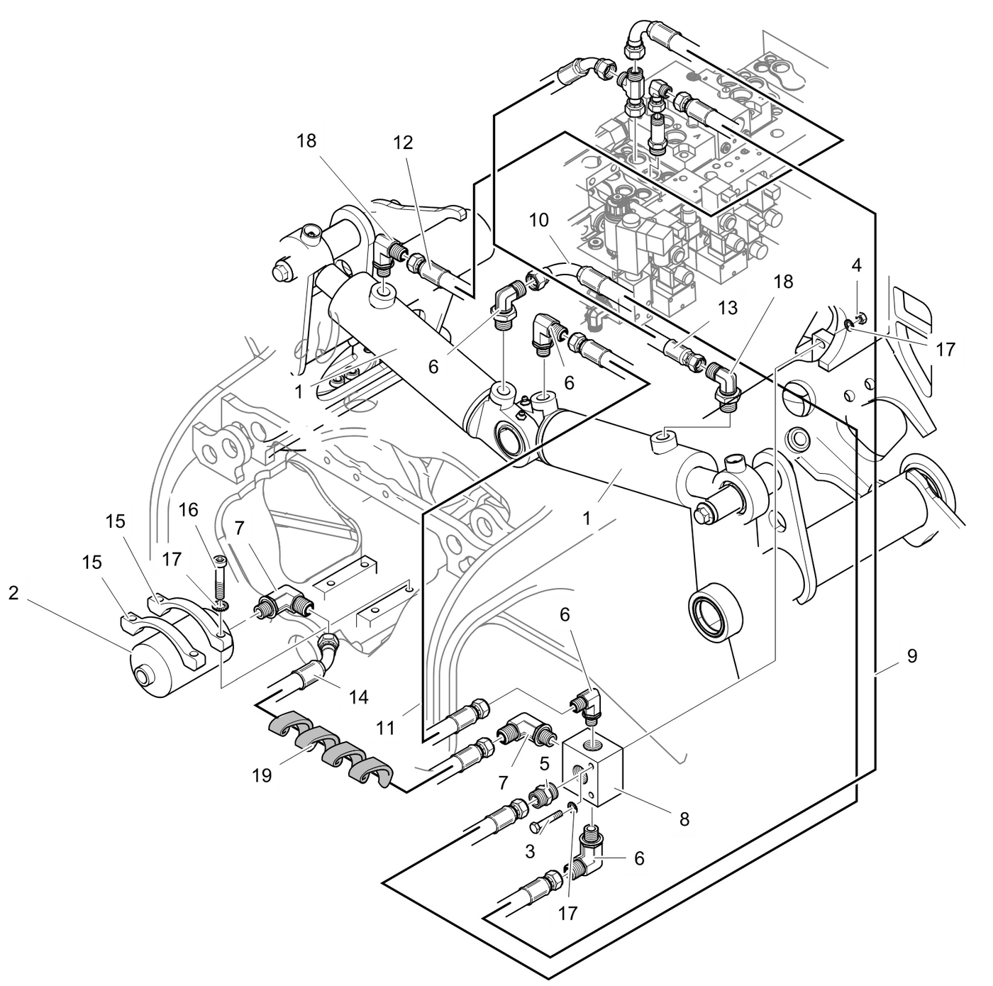 фотография Гидравлический цилиндр 5249265 от интернет-магазина sp.parts