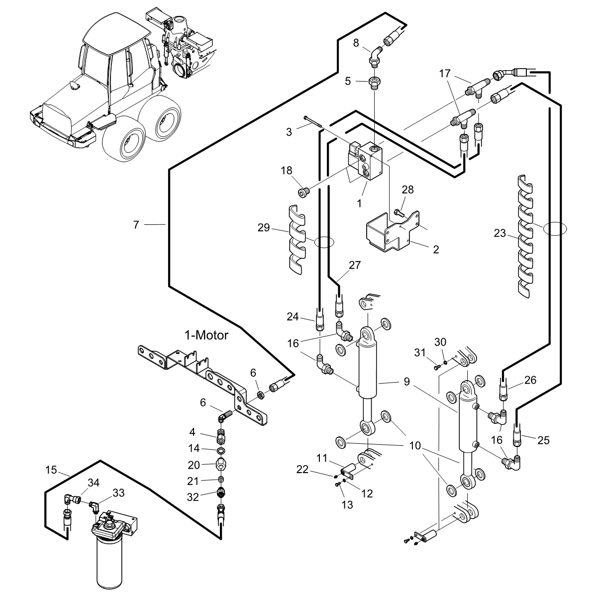 фотография Гидравлический цилиндр 5216615 от интернет-магазина sp.parts